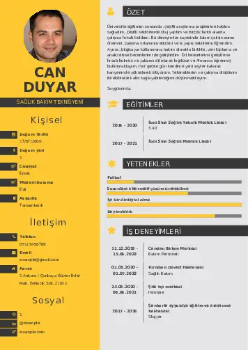 Hasta Bakıcı Cv Örnekleri cv indir